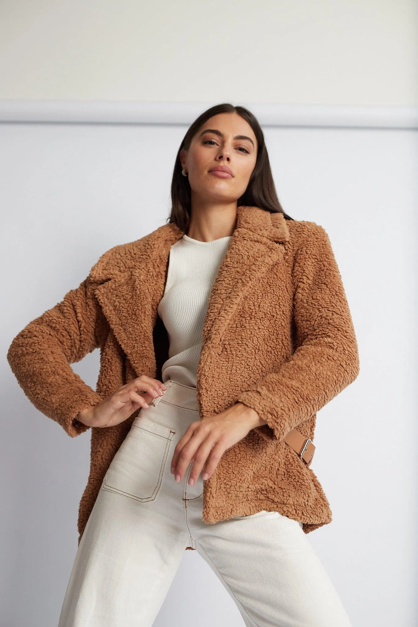 Grizelda Teddy Jacket - Tan