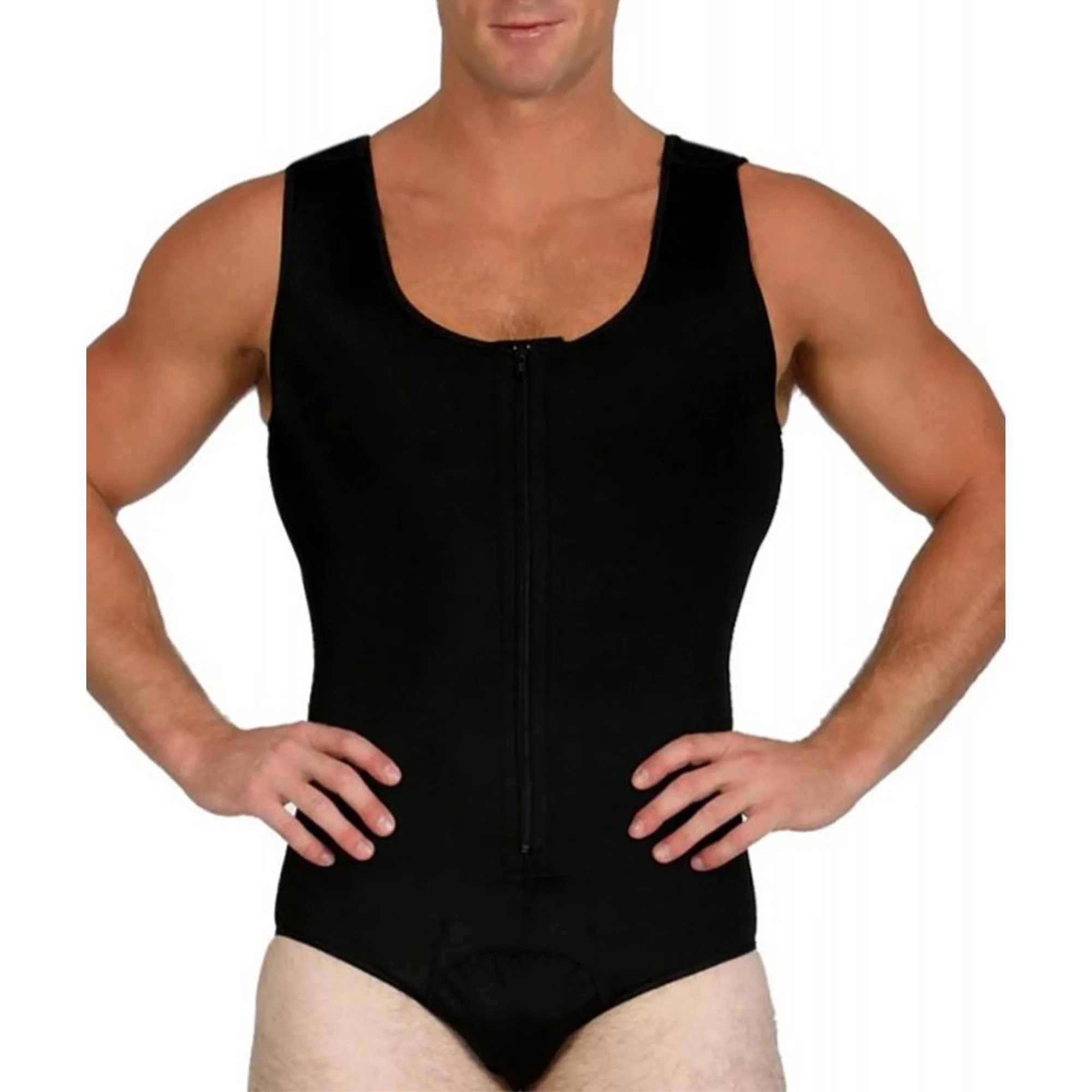 InstantRecoveryMD Men's Compression Post-Surgical Tank Bodysuit MD308