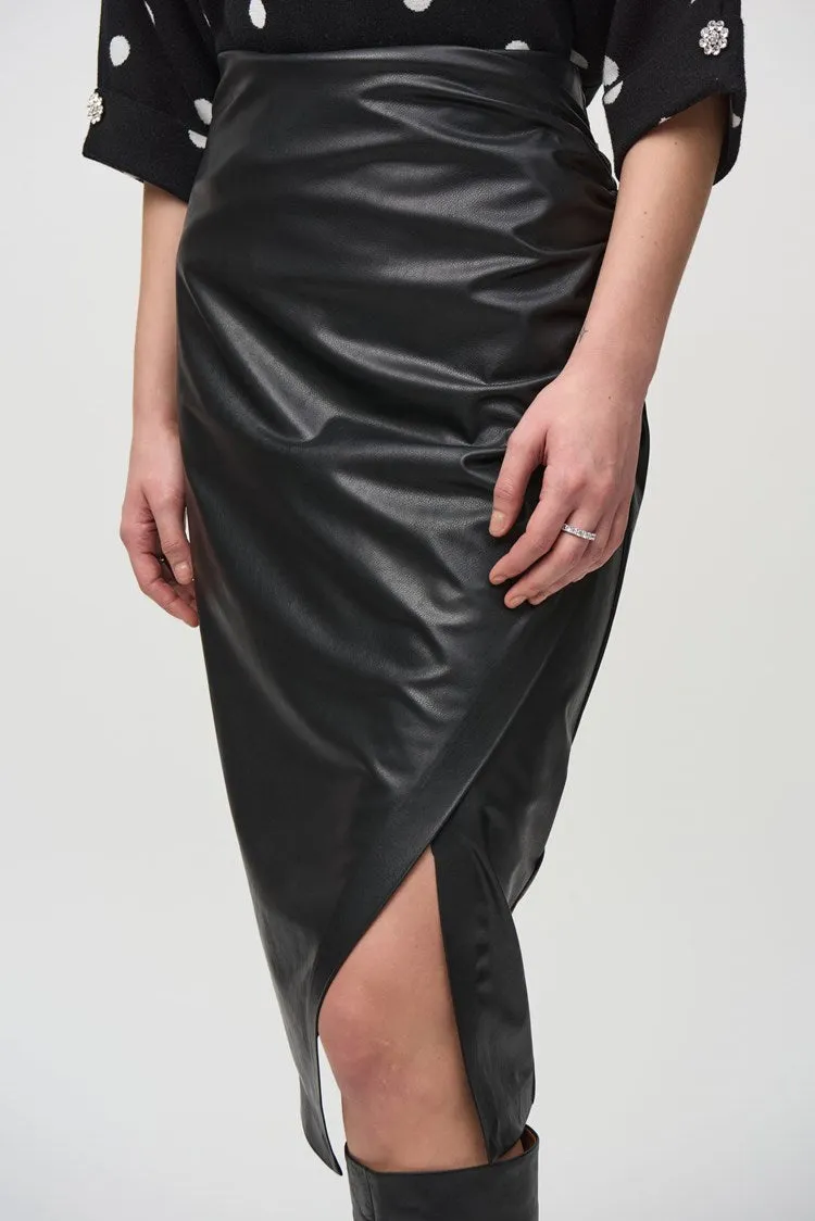 Joseph Ribkoff Leatherette Pull-On Pencil Skirt 244115