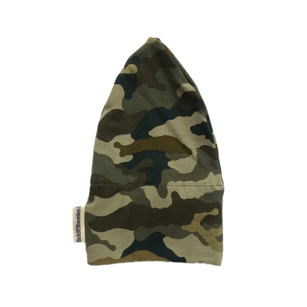 Khaki Camo Cancer Cotton Bold Beanies Hat