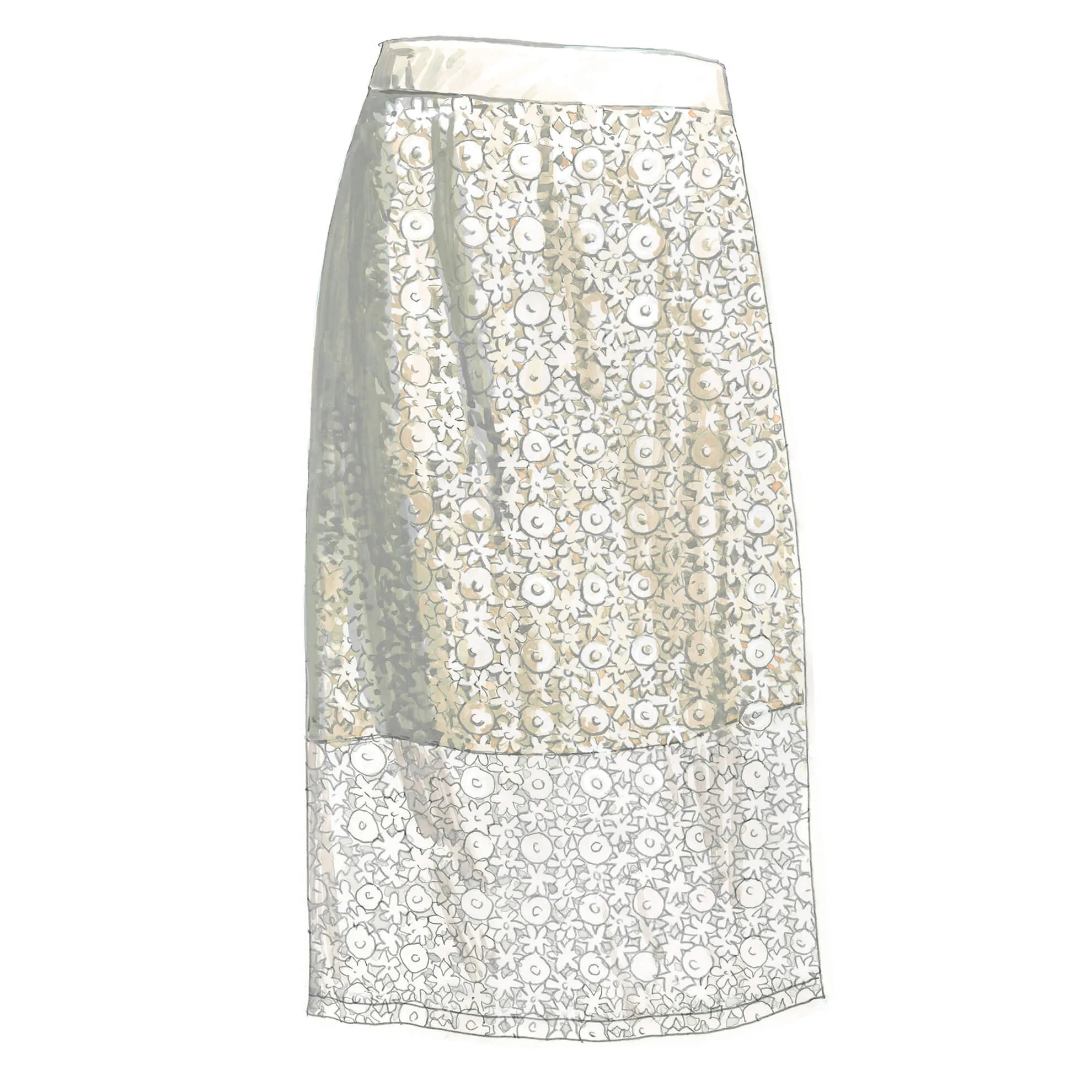 Lace Pencil Skirt