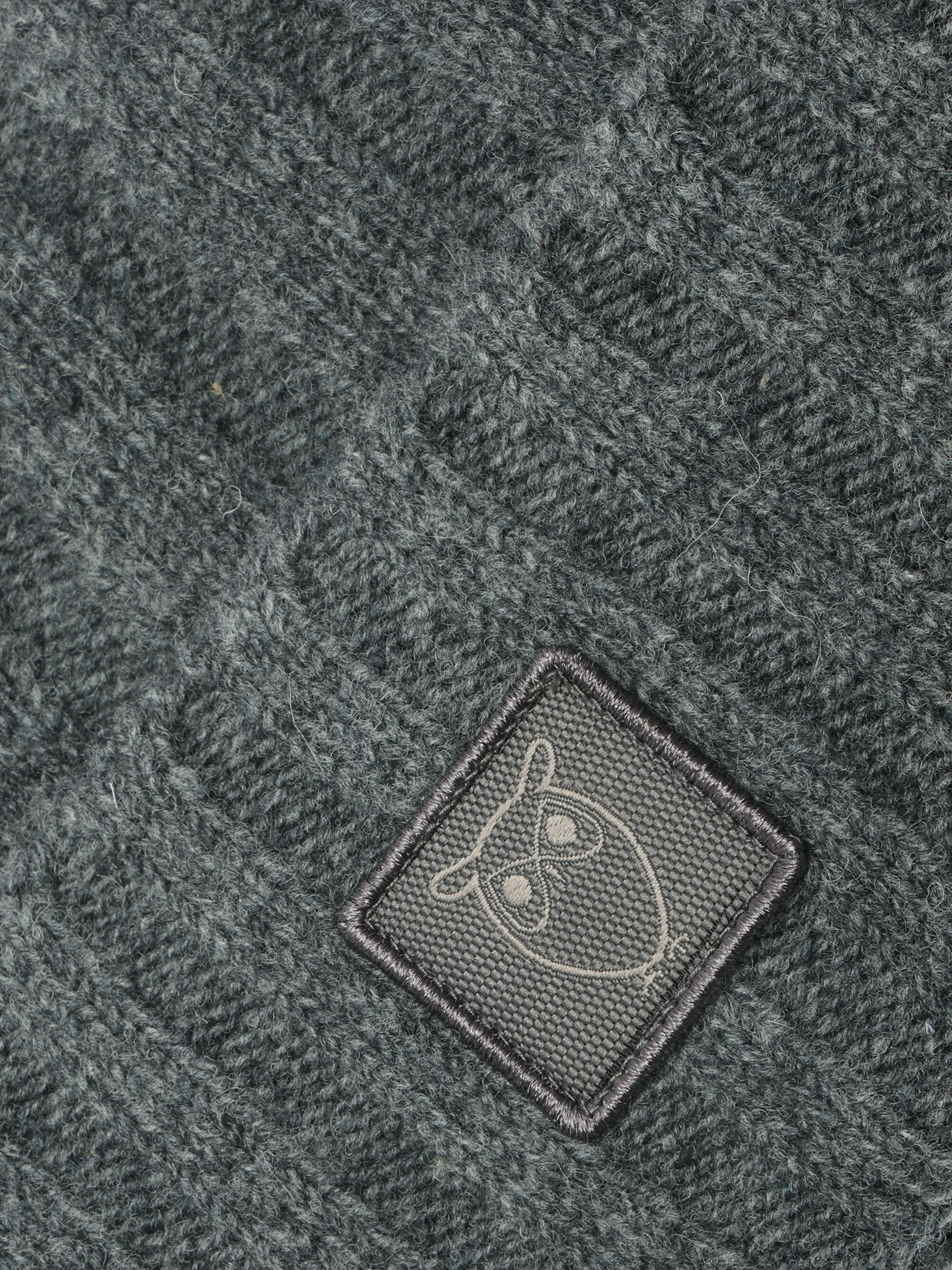 Low wool 5x4 rib beanie - RWS - Dark Grey Melange