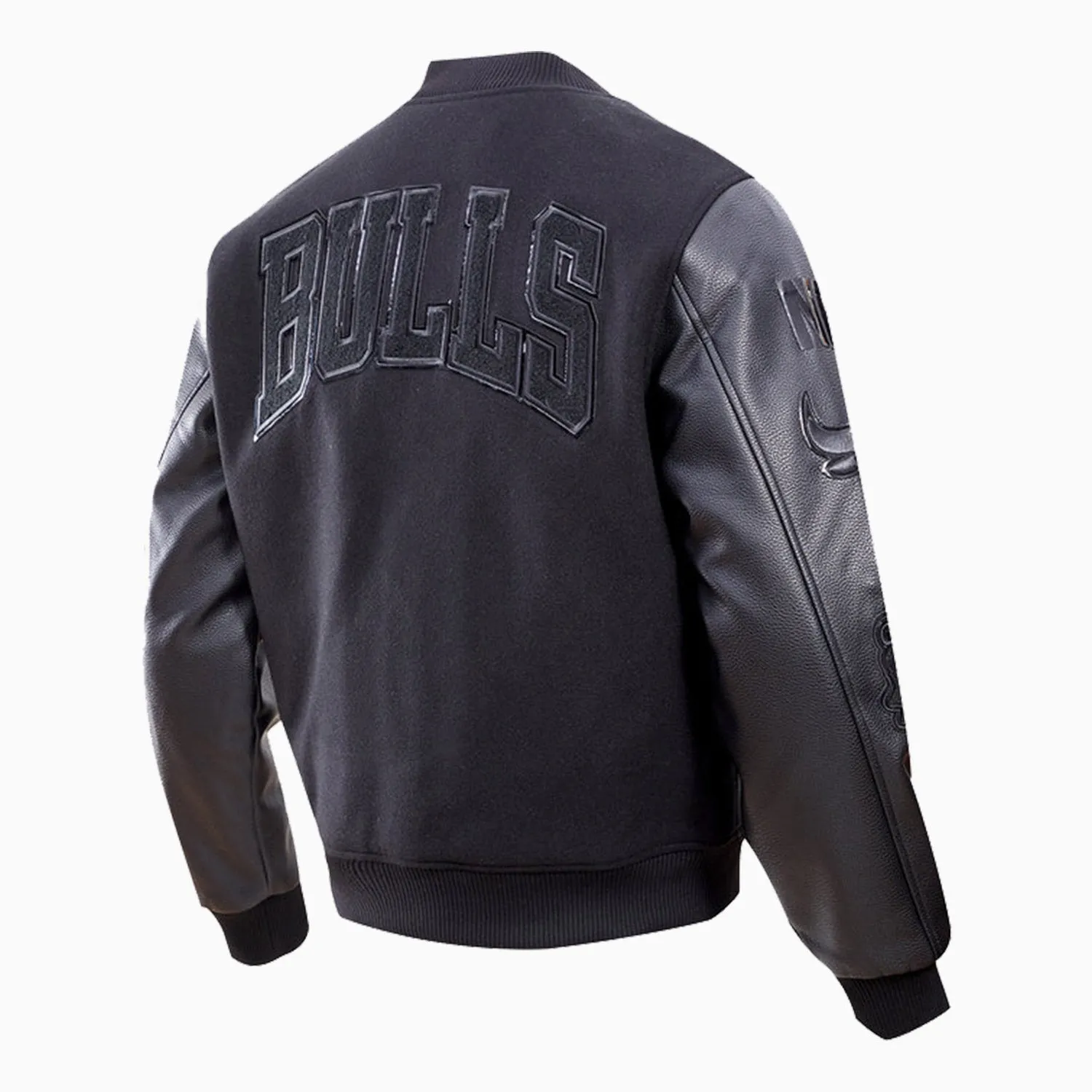 Men's Chicago Bulls Triple Black Varsity Jacket