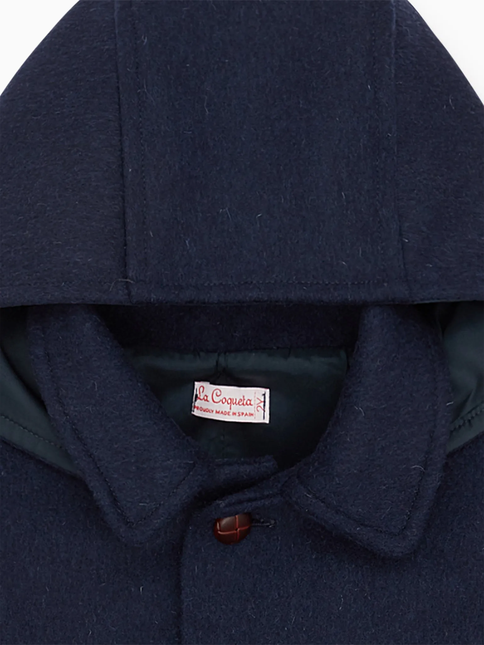 Navy Loden Wool Kids Coat