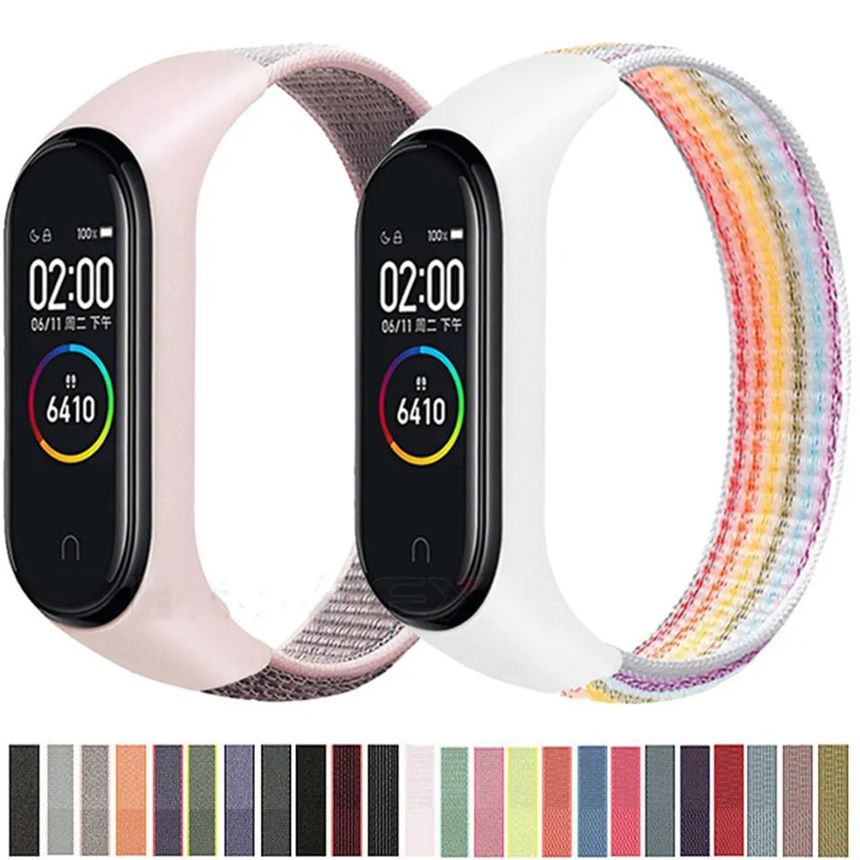 Nylon Sport loop for mi band 3,4 and 5