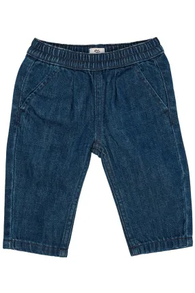 ORGANIC BABY JEANS - DARK INDIGO BLUE WASHED