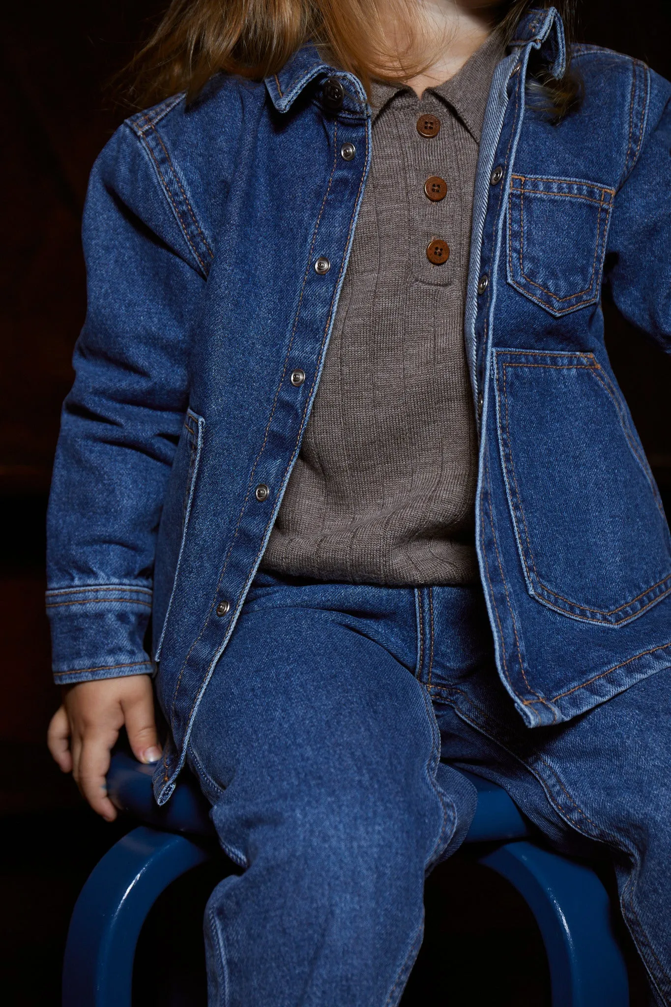 ORGANIC JEANS JACKET - INDIGO BLUE WASHED