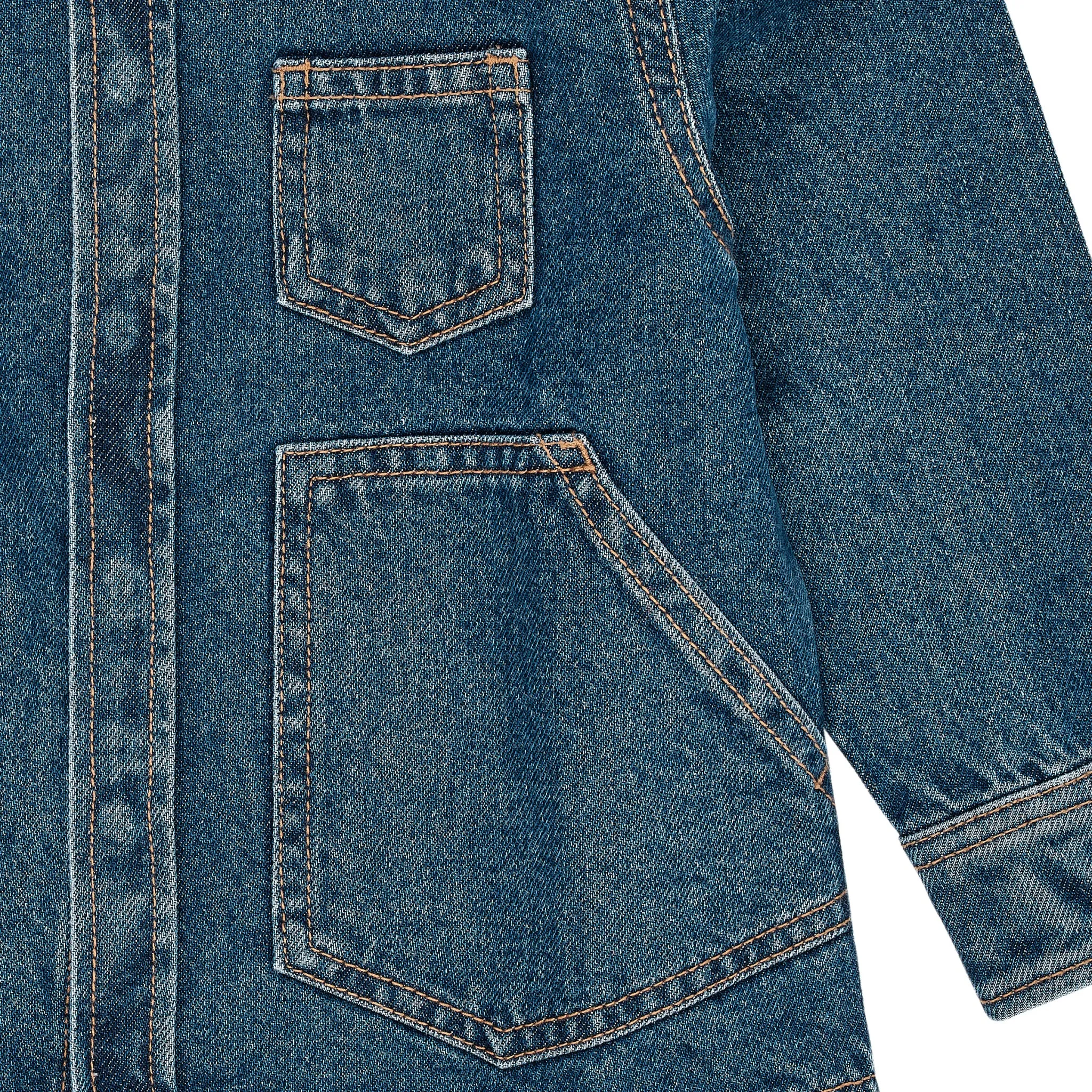 ORGANIC JEANS JACKET - INDIGO BLUE WASHED