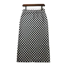 Pre Order:  Vintage Plaid Checkered Printed High-Waisted Midi Skirt