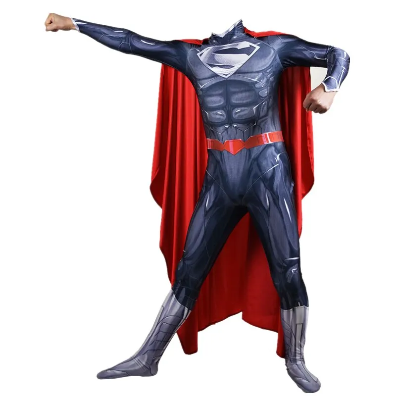 Silver SUPERMAN Jumpsuit Costume (cape included)