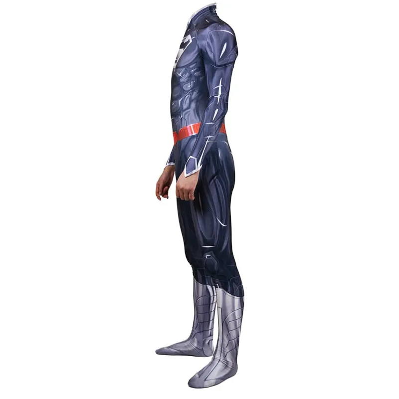 Silver SUPERMAN Jumpsuit Costume (cape included)