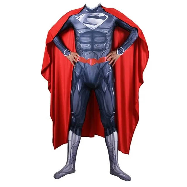 Silver SUPERMAN Jumpsuit Costume (cape included)