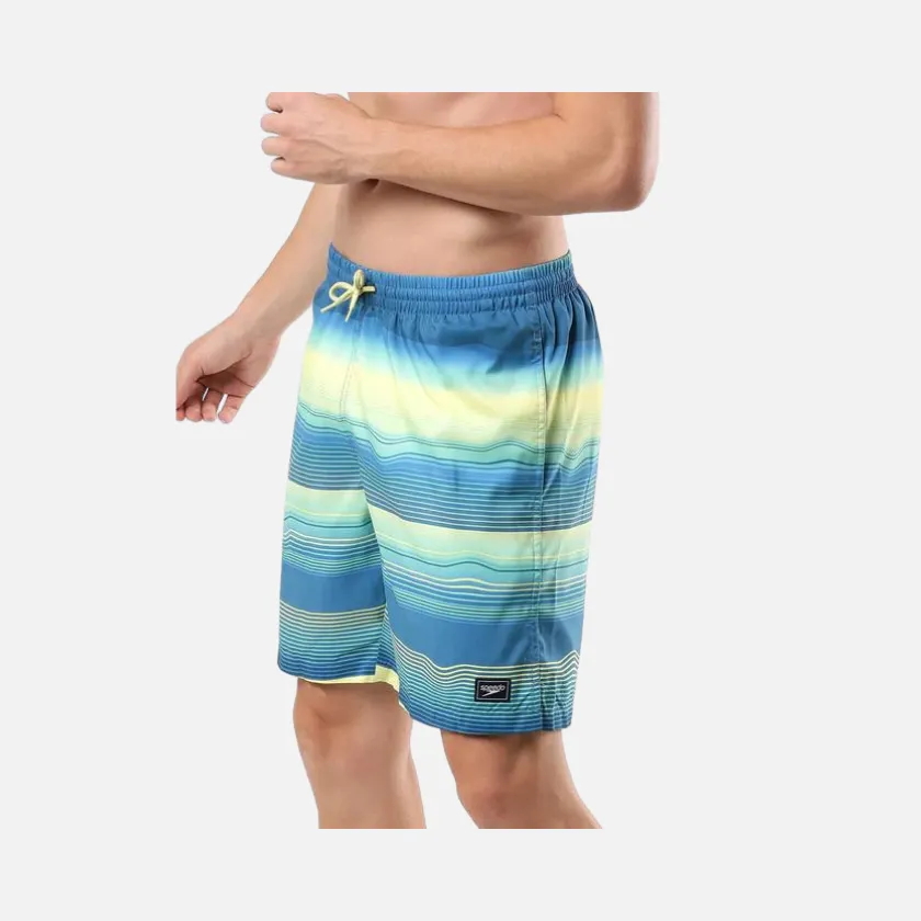 Speedo Essential Placement AOP 18" Men's Swim Shorts -Marine Blue/Pulcino/Peacoat