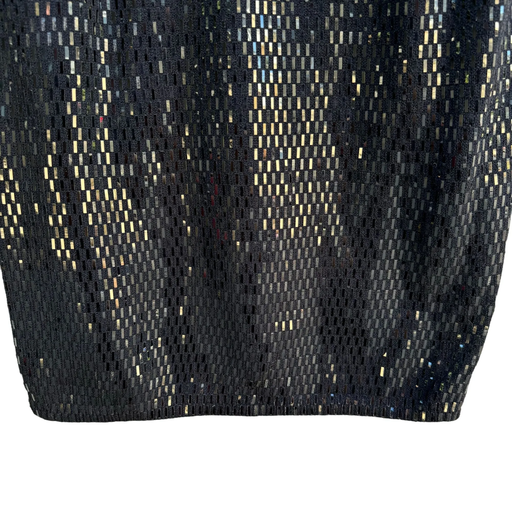 St. John Evening By Marie Gray Vintage Women's Black Sequin Pencil Mini Skirt S