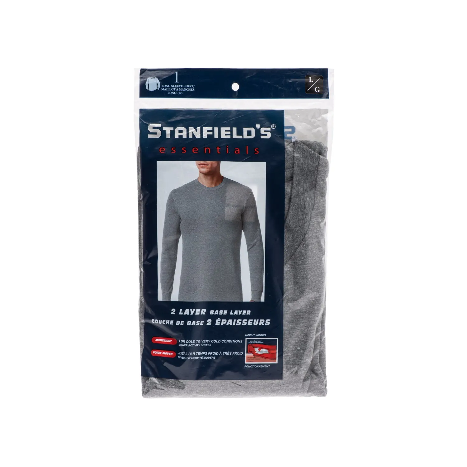 Stanfield's Essentials Men's 2 Layer Thermal Long Sleeve Shirt - U9547