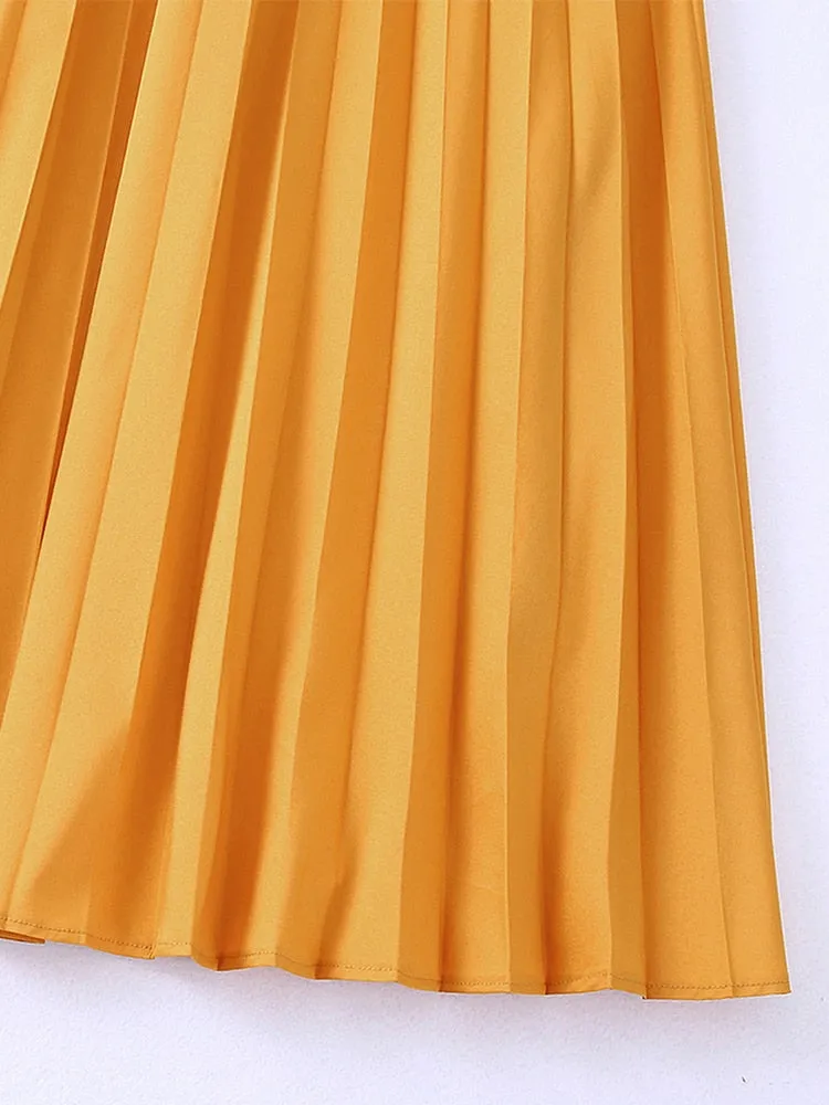 TEEK - Pleated Solid Skirt