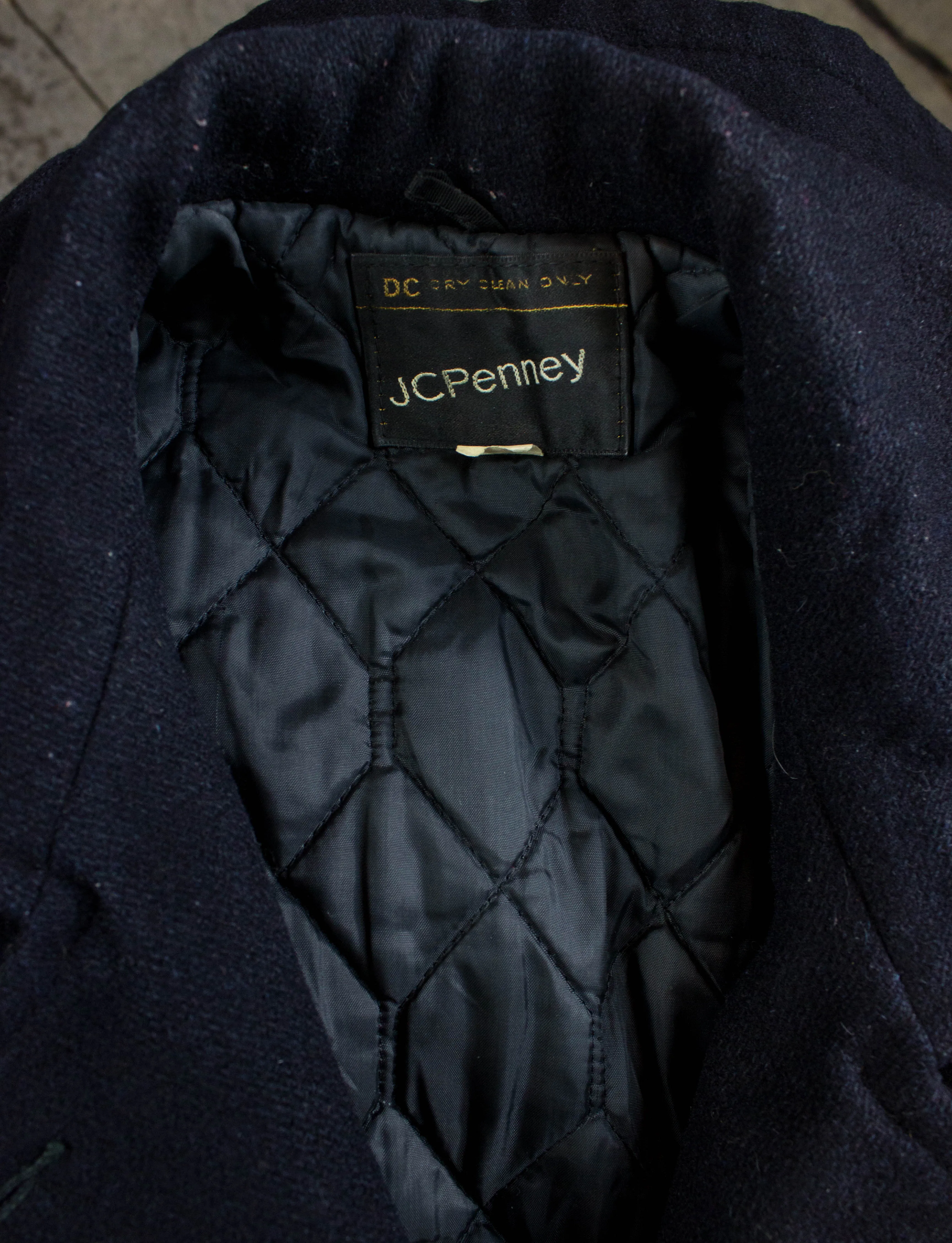 Vintage 70s JC Penney Navy Wool Peacoat Men's XL