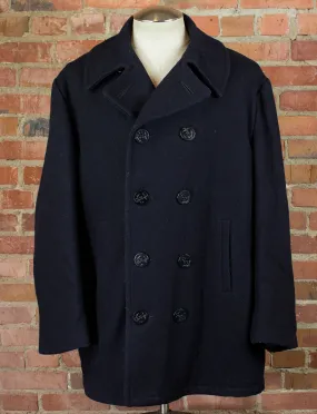 Vintage 70s JC Penney Navy Wool Peacoat Men's XL