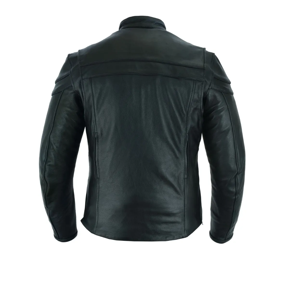 VL531 Vance Leather Men's Racer Jacket with Zippered Vents