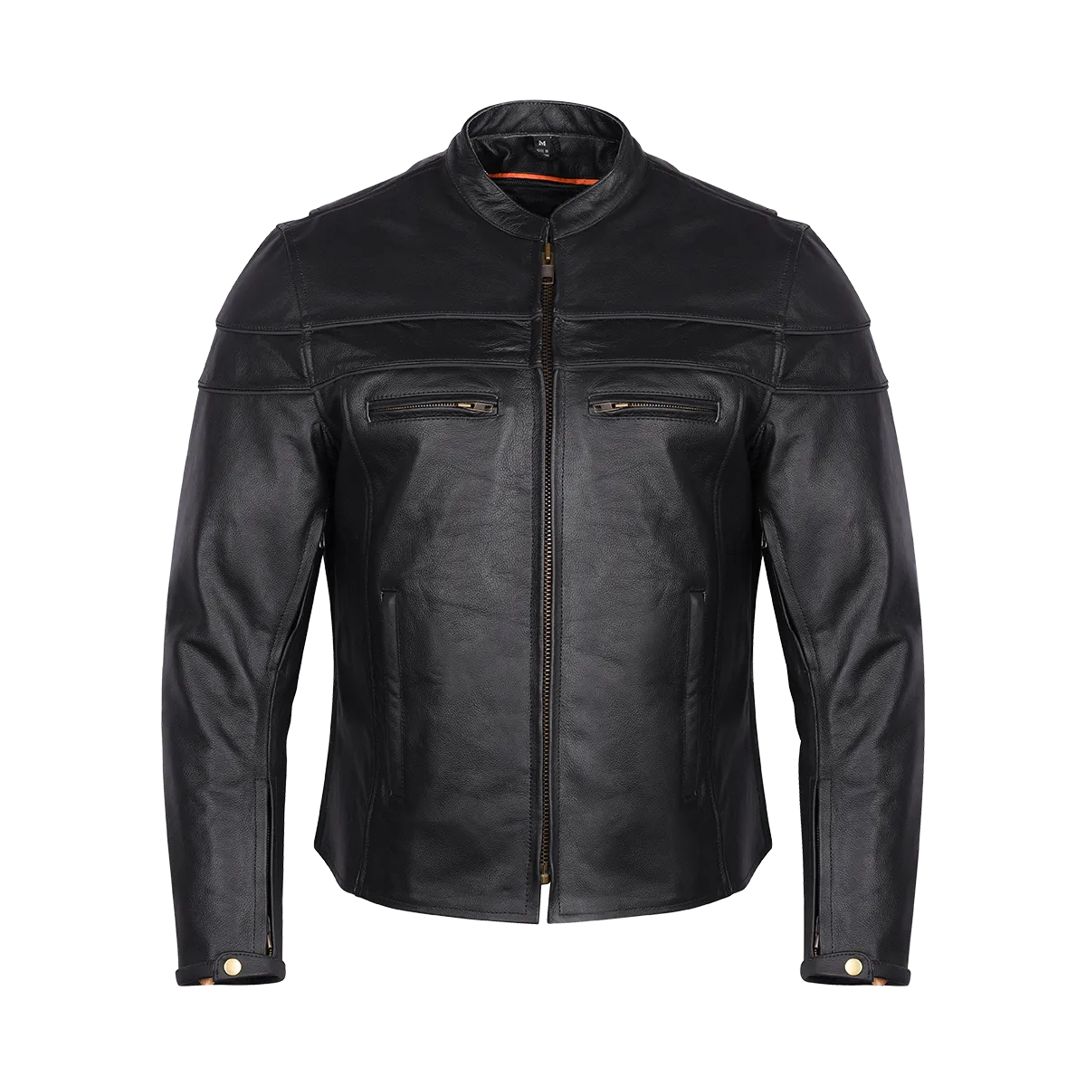 VL531 Vance Leather Men's Racer Jacket with Zippered Vents