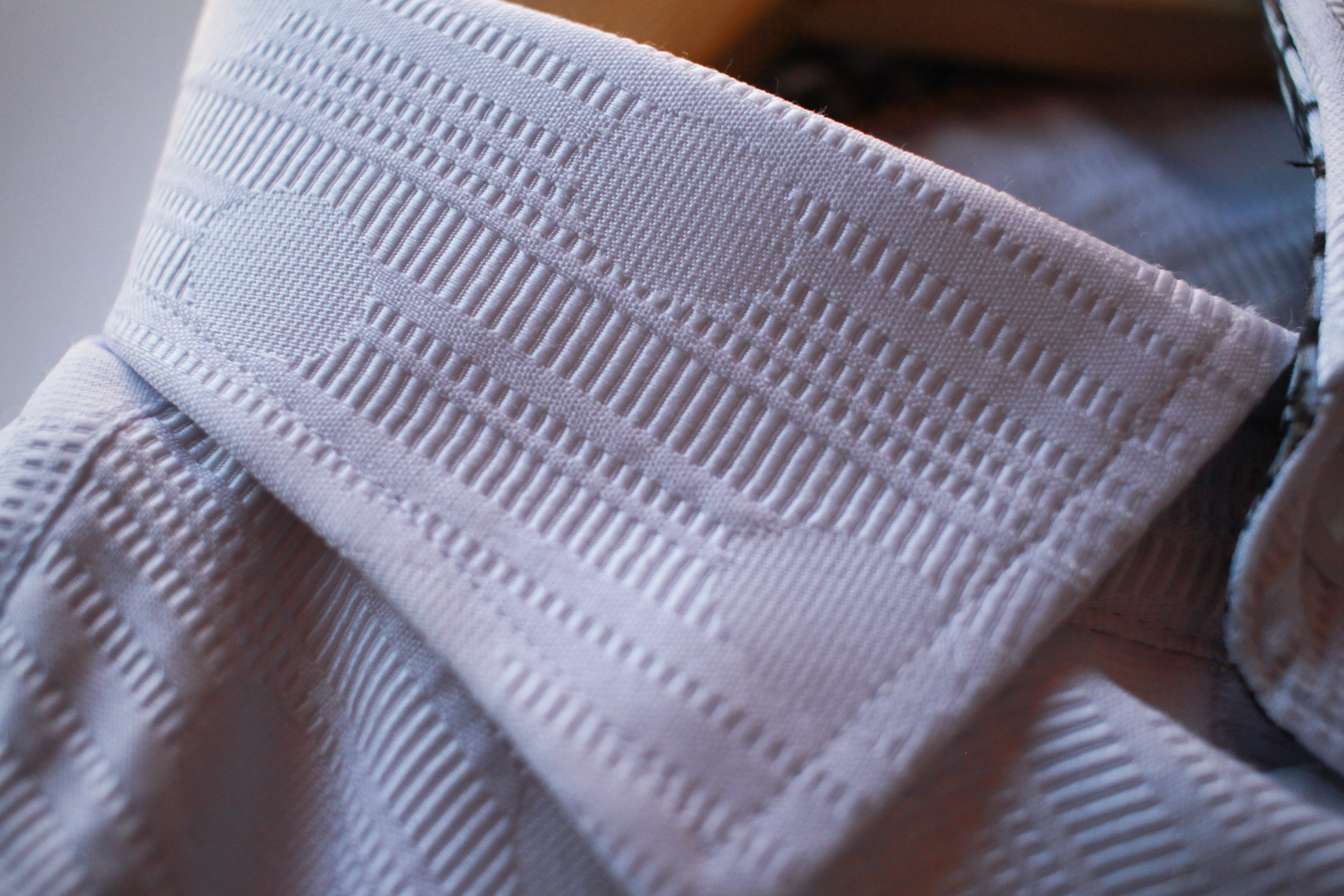 White Stripe and Polka Dot Jacquard