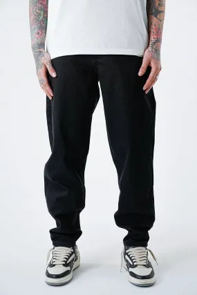 Wide Fit Baggy Black Denim