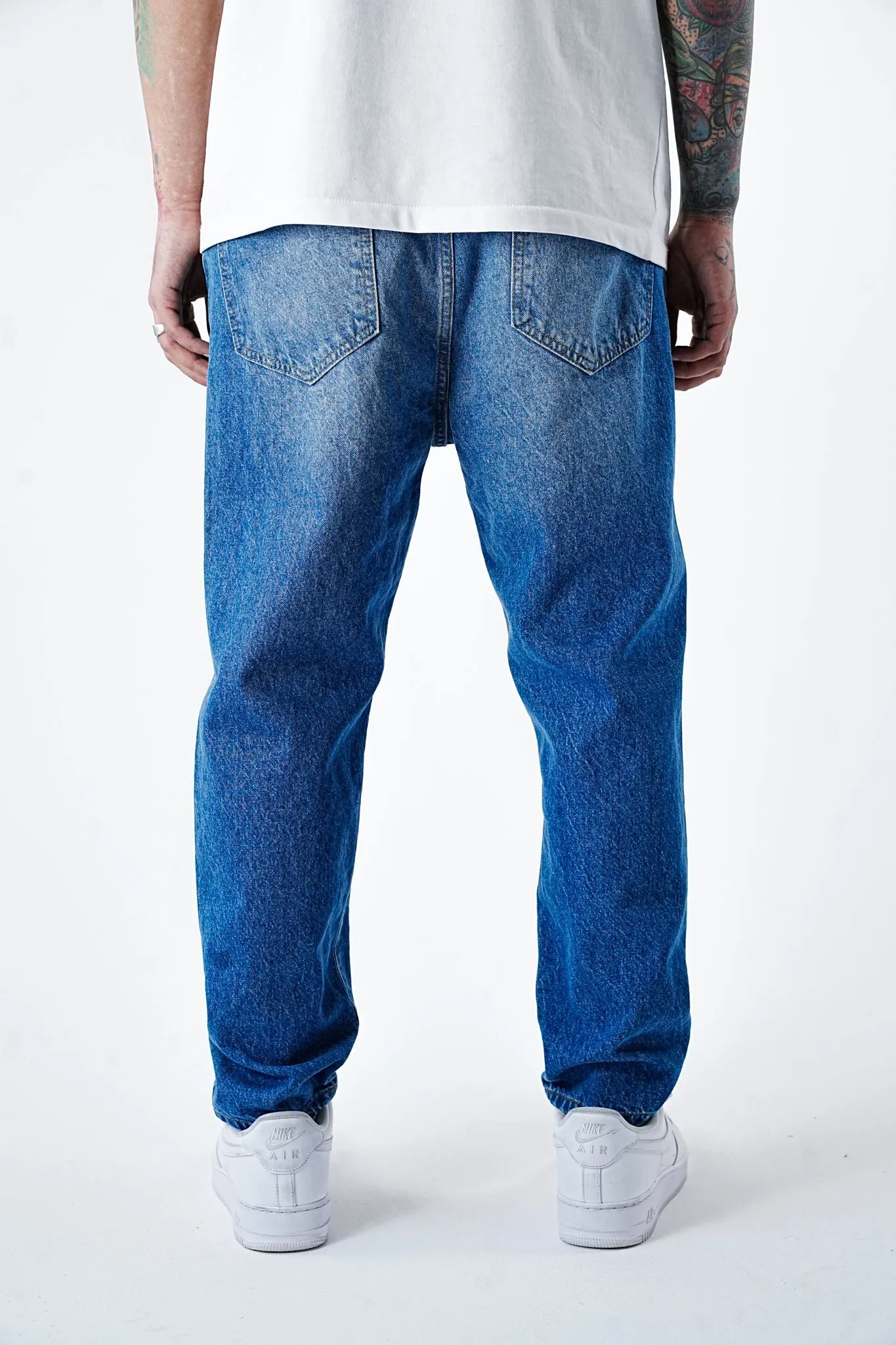 Wide Fit Baggy Blue Denim