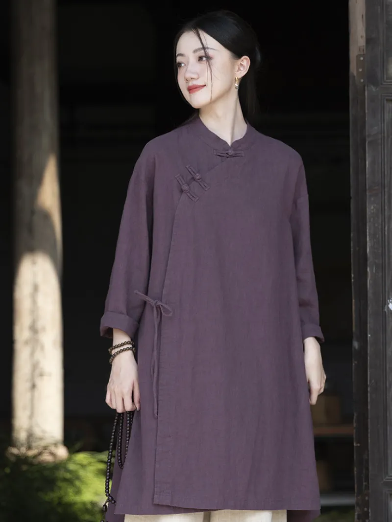 Women's Winter Boho Beauty Disk Button Shirt Dress